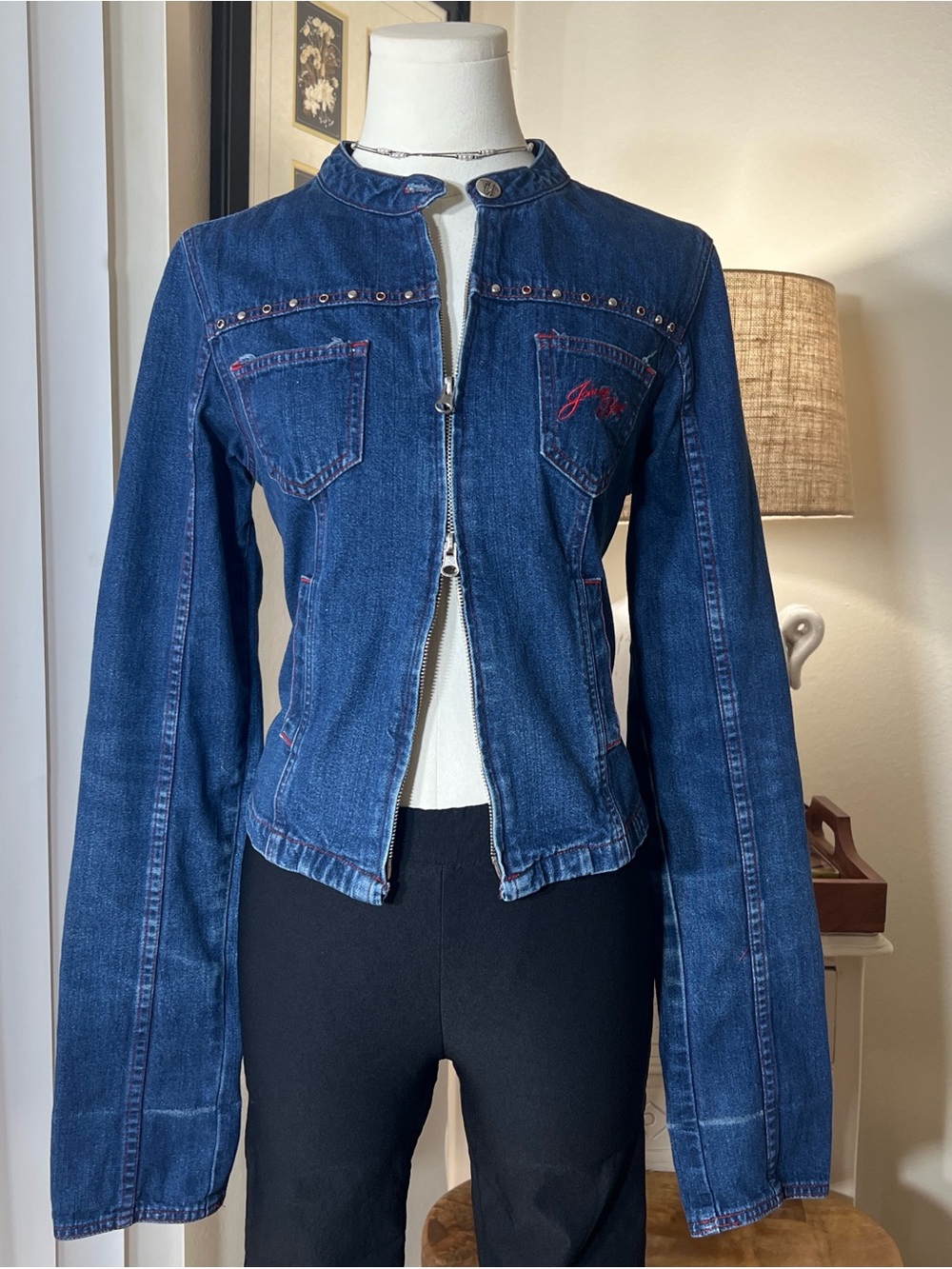 Y2K Johnny Blaze Double Zip Denim Jacket